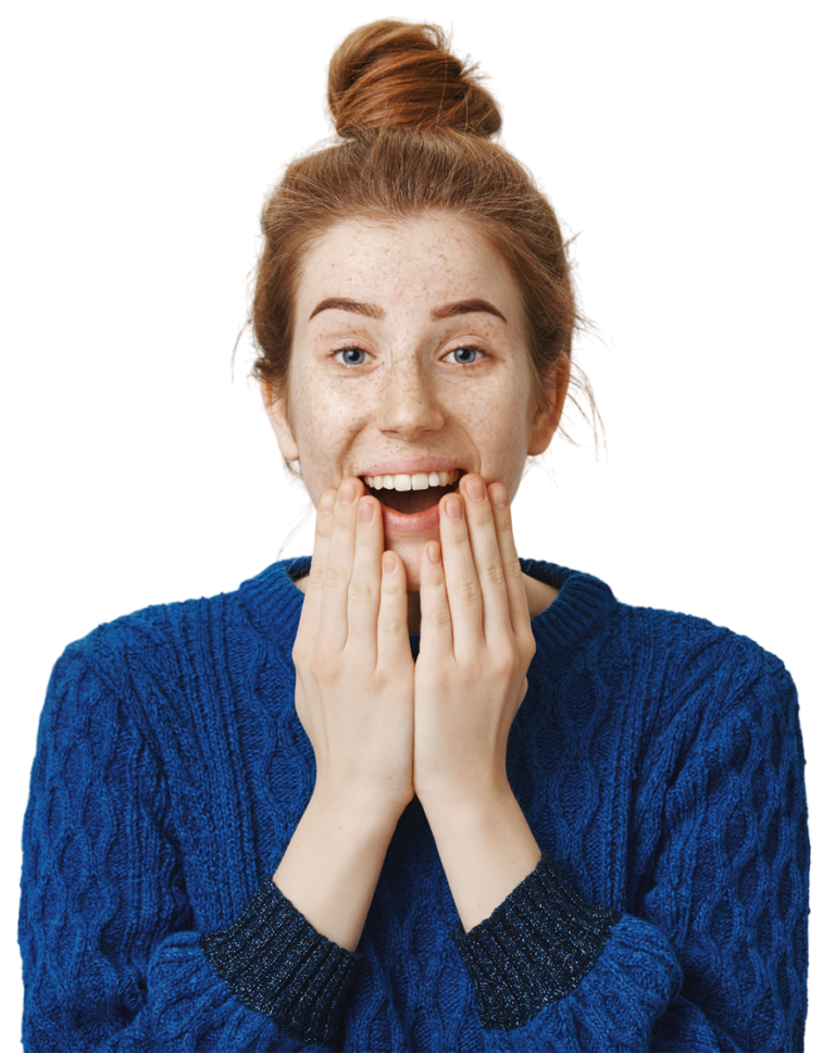 Photo of a girl showcasing her teeth at Mode Dentist Studio